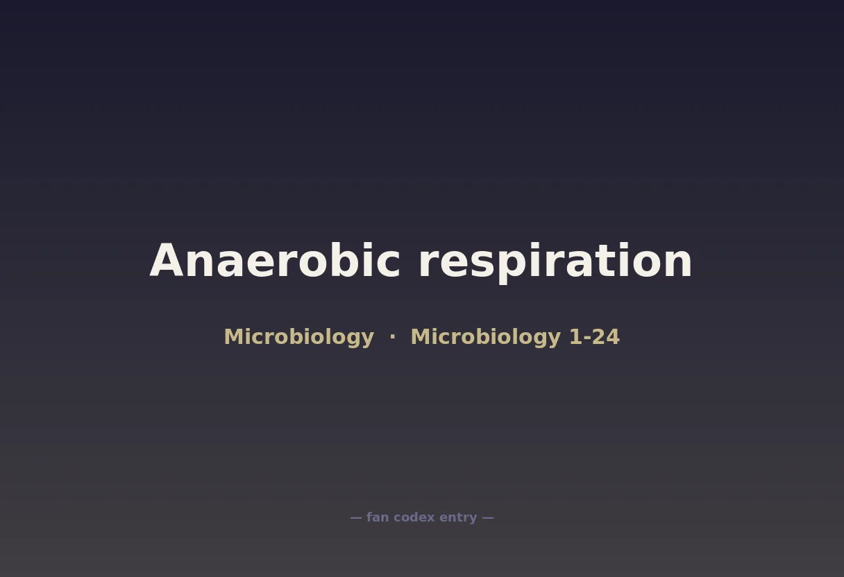 Anaerobic respiration