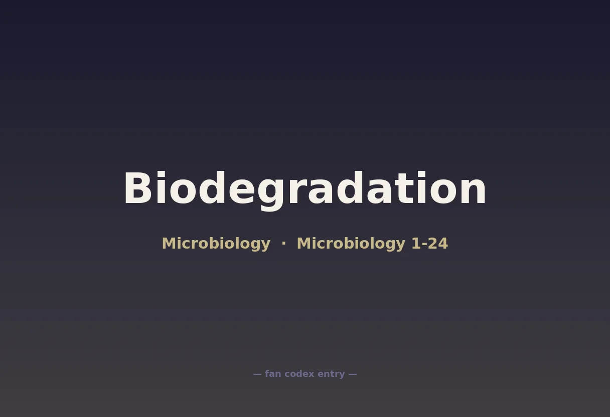 Biodegradation