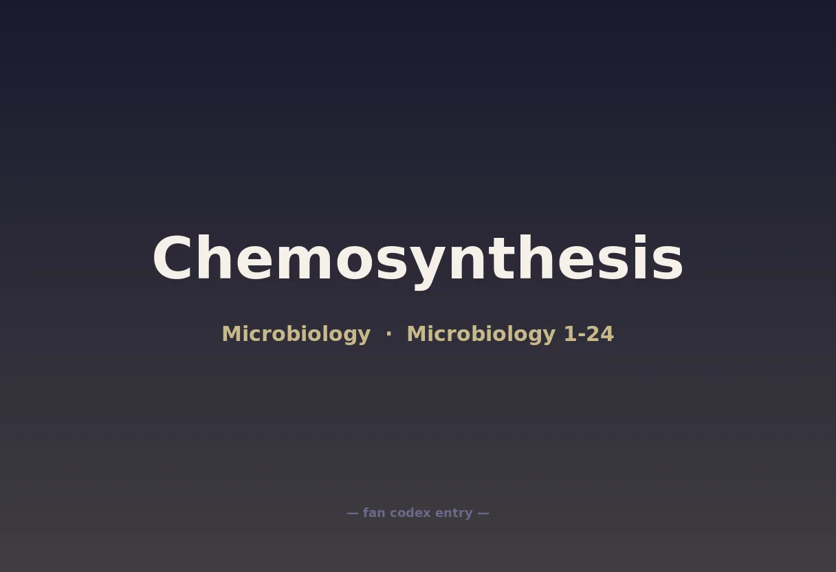 Chemosynthesis